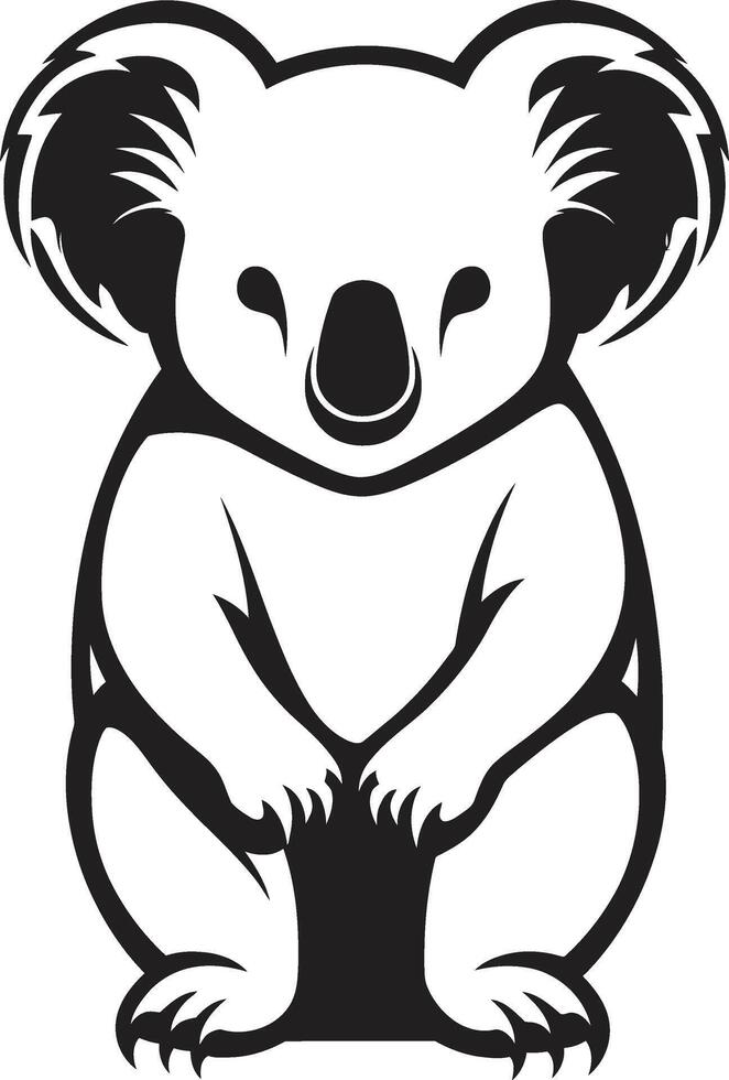 koala schattigheid kam aanbiddelijk vector icoon voor dieren in het wild waardering eucalyptus afgezant insigne koala vector ontwerp in natuur harmonie