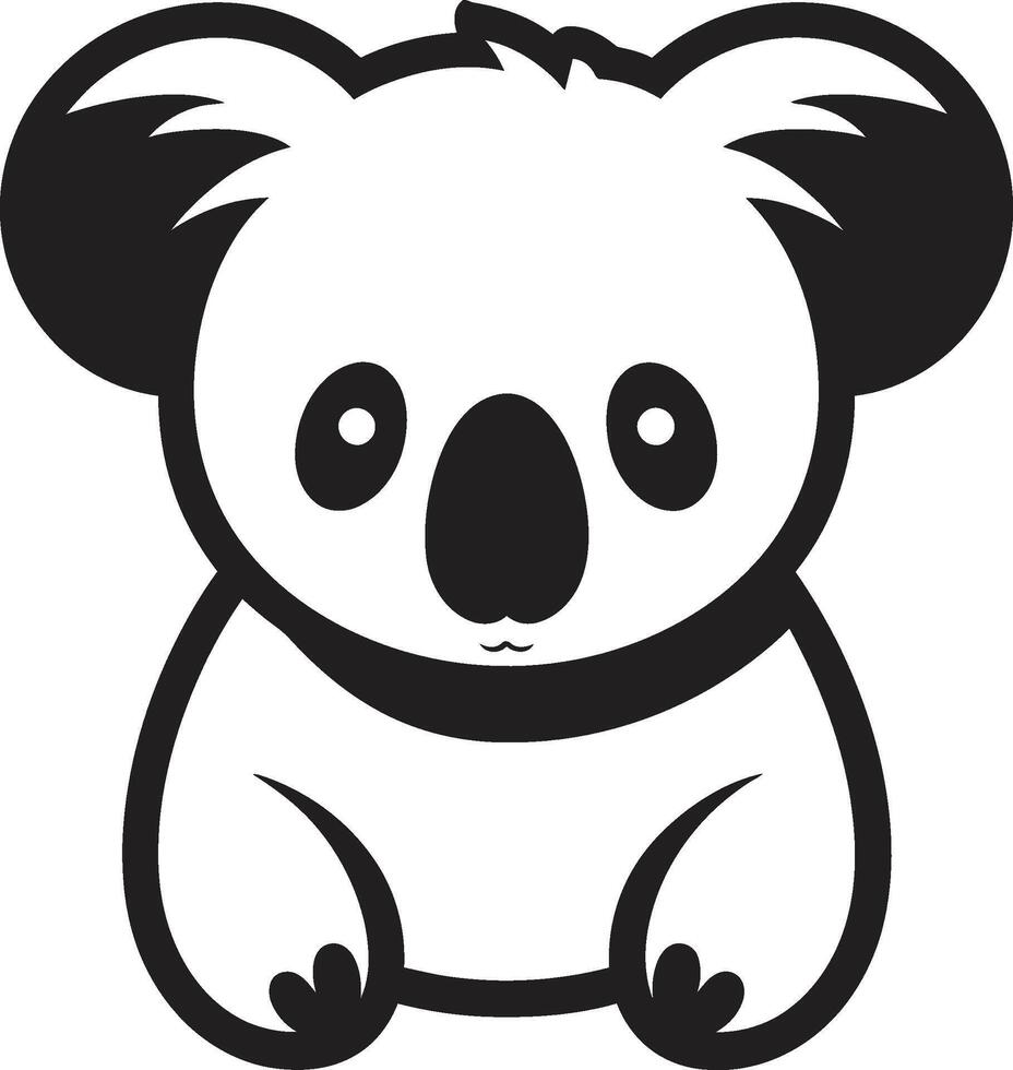 pluizig gebladerte kam koala vector ontwerp voor milieu bewustzijn Australisch boombewonend embleem vector logo voor koala behoud