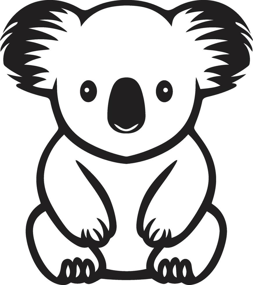harig gebladerte kam vector ontwerp voor milieu bewustzijn Australisch boombewonend embleem koala vector logo voor natuur harmonie