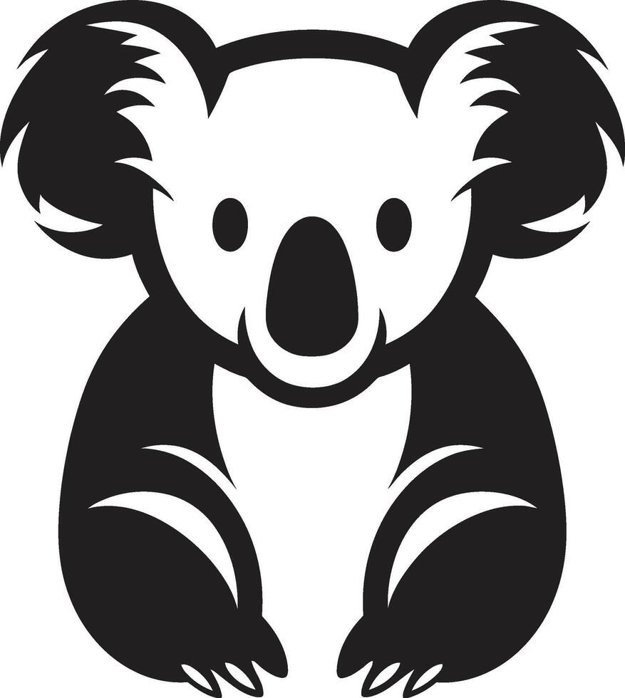 boombewonend ambassadeur kam koala vector ontwerp voor dieren in het wild waardering pluizig gebladerte insigne vector logo voor koala behoud