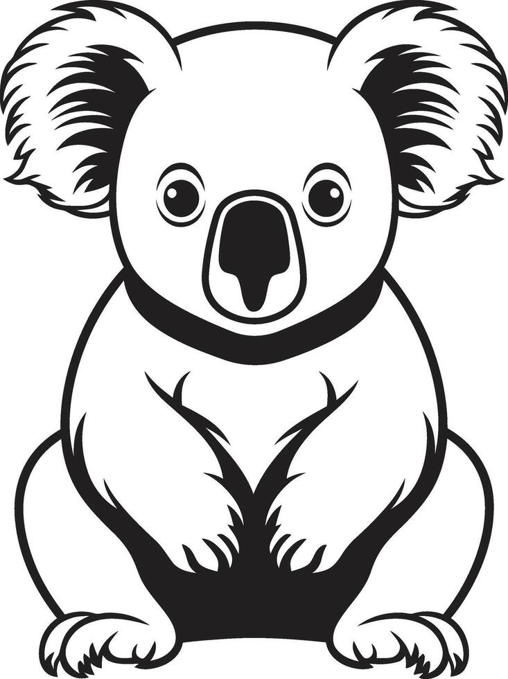 koala schattigheid insigne aanbiddelijk vector ontwerp voor dieren in het wild waardering harig gebladerte insigne koala vector icoon voor milieu bewustzijn