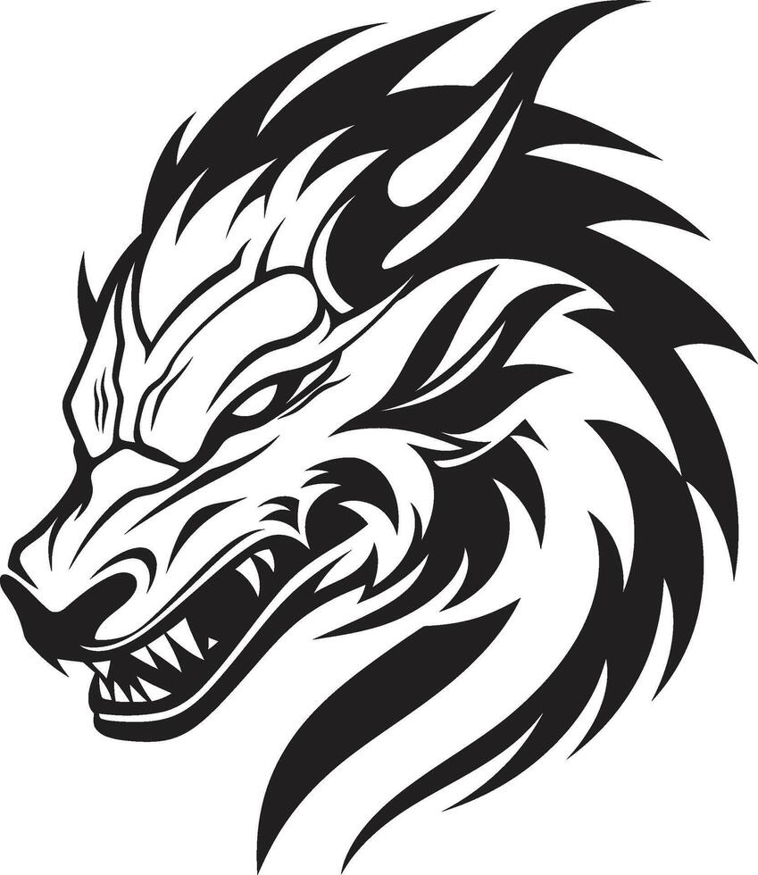 etherisch essence insigne vector logo voor Kuei draak geest slang soevereiniteit insigne Kuei draak vector ontwerp voor mythisch heerschappij