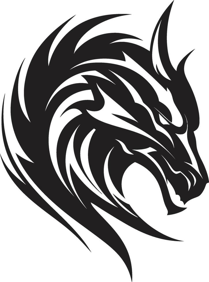 slang soevereiniteit insigne Kuei draak vector logo voor mythisch heerschappij oosters opperheer insigne vector ontwerp voor Kuei draak majesteit