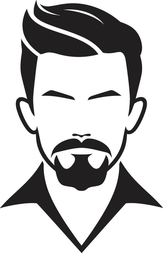 hedendaags charisma insigne mannetje gezicht icoon in modern artistiek het formulier robuust veerkracht insigne vector ontwerp voor sterk mannetje gezicht logo