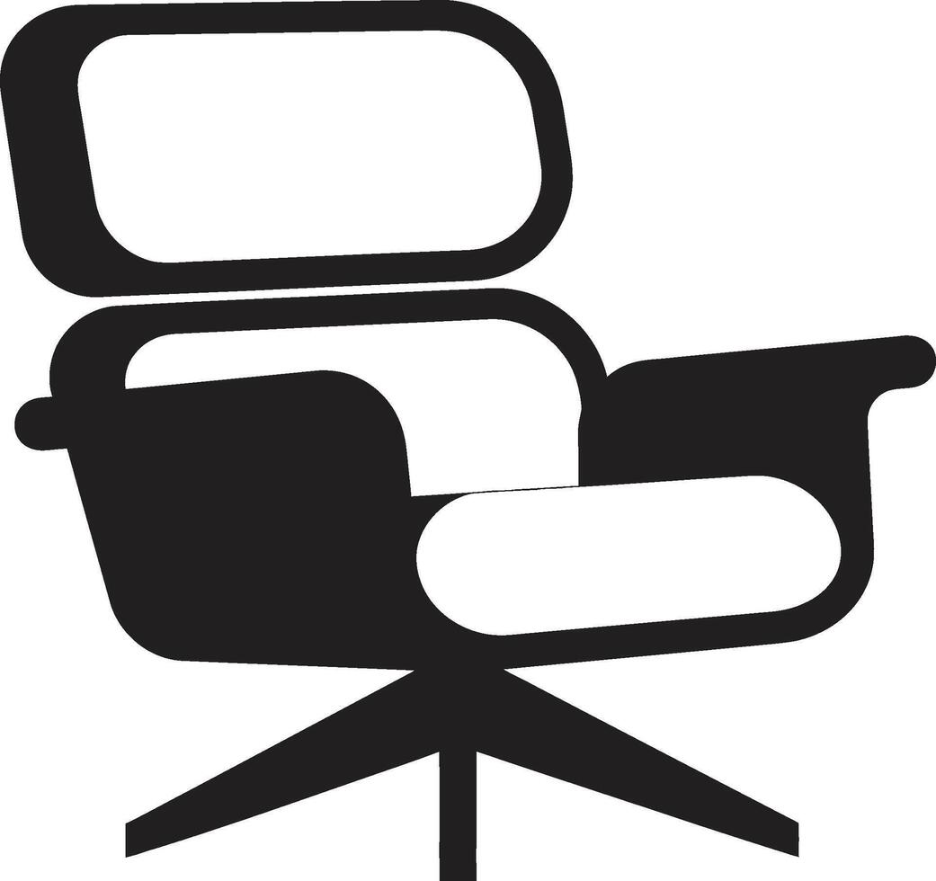 minimalistische terugtrekken kam vector logo voor gemakkelijk en modern ontspannende stoel ontwerp hedendaags knus insigne ontspannende stoel vector icoon voor comfortabel ruimten