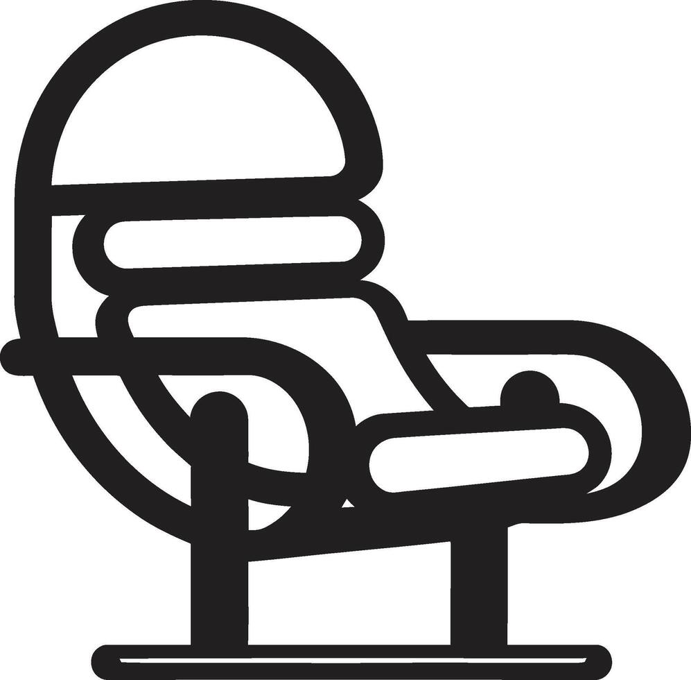 rustig trends kam strak stoel vector icoon voor modieus en kalmte ruimten minimalistische terugtrekken insigne vector ontwerp voor gemakkelijk modern ontspannende stoel