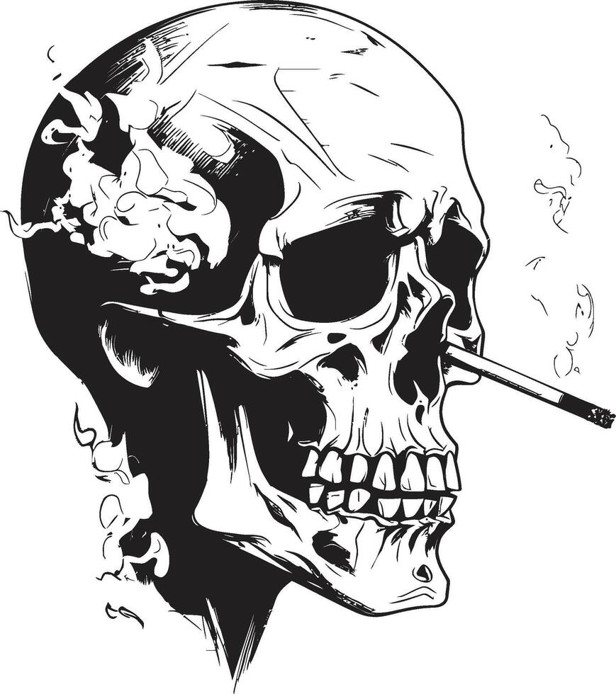 sigaar lounge insigne roken skelet vector logo voor wijnoogst charme oud wereld weelde insigne vector ontwerp voor roken heer icoon met klassiek verfijning