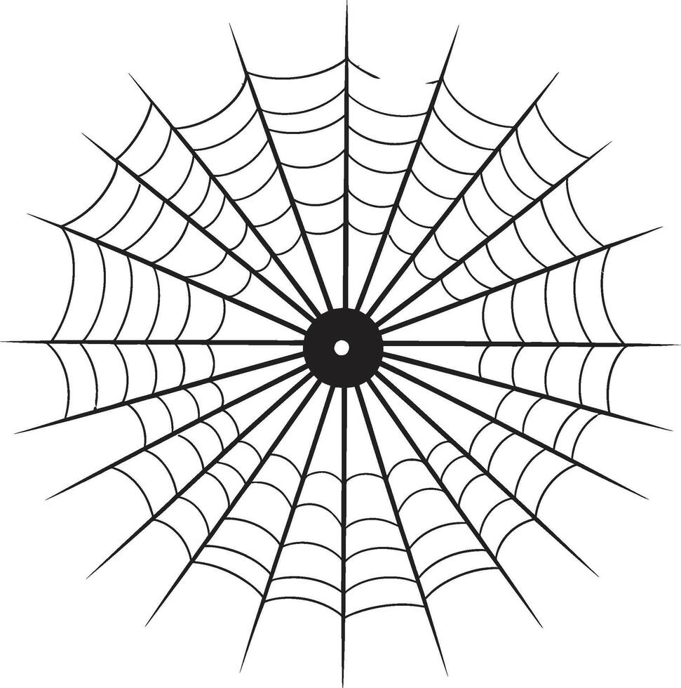 griezelig crawler kam spookachtig spin logo met ingewikkeld web voor intrigeren Arachno kunst insigne creatief spin met spin web icoon in vector