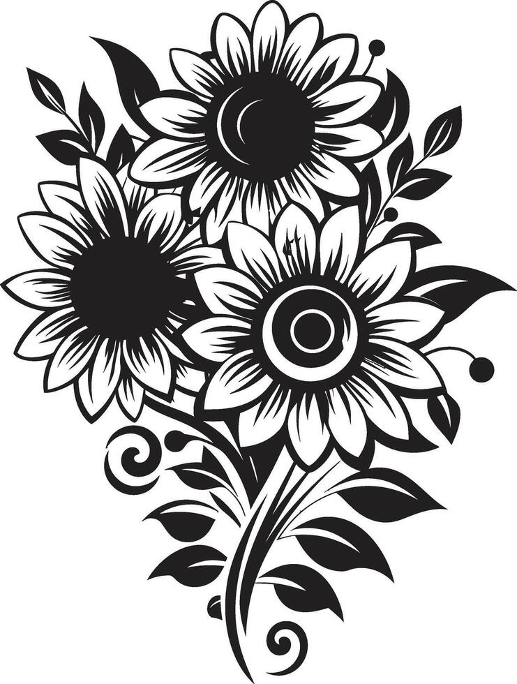 levendig vitaliteit insigne levendig zonnebloemen icoon voor energiek branding velden van goud insigne vector zonnebloemen logo voor opbeurend in beroep gaan