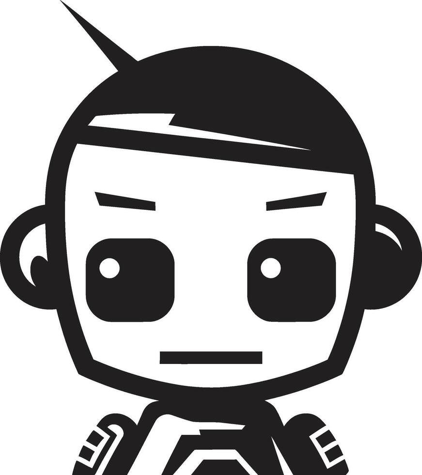 babbelen metgezel insigne aanbiddelijk robot vector icoon voor vriendelijk gesprekken zak- vriend insigne miniatuur robot Chatbot logo in compact ontwerp