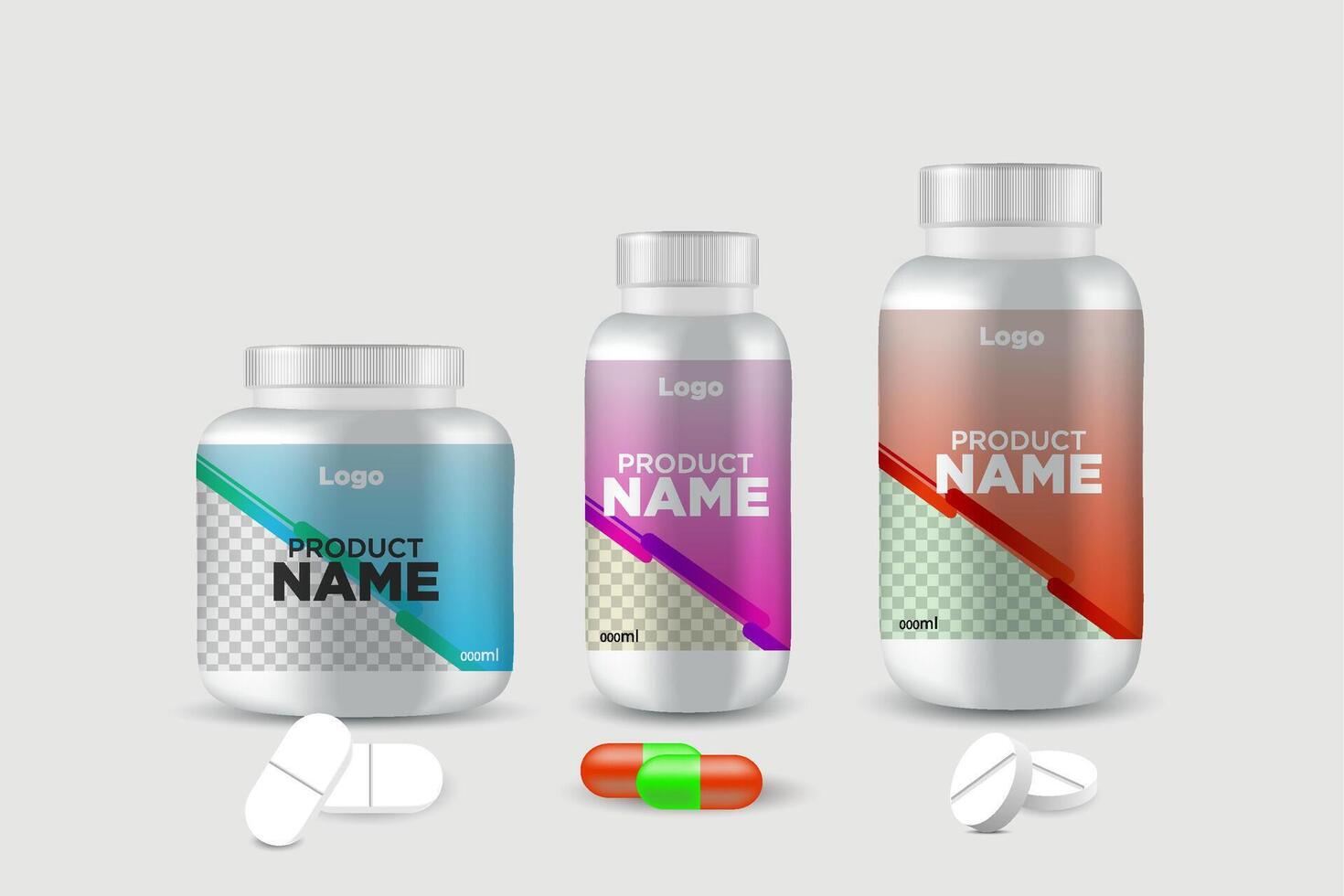 etiket sjabloon supplement vitamine etiket fles etiket verpakking ontwerp creatief en modern ontwerp met multi vitamine natuurlijk vector geneeskunde label.