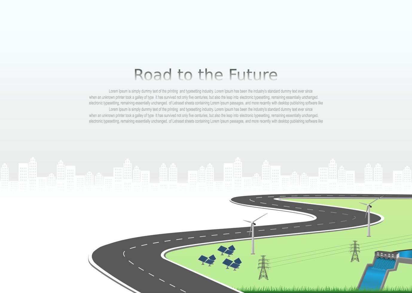 stroomopwekkingssysteem hernieuwbare schone energie uit de natuur, zoals wind-, zonne-, water-energie, kan worden gebruikt om elektriciteit te produceren.vector sjabloon infographic tijdlijn van bedrijfsactiviteiten met vlaggen vector