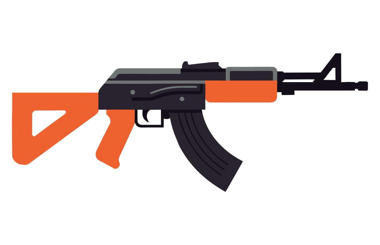 ak47 icoon. kalashnikov machine geweer vector illustratie. ak 47 automatisch geweer- vector