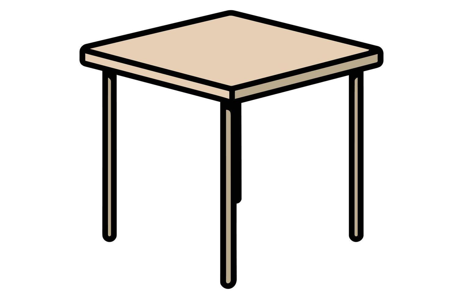 houten tafel geïsoleerd illustratie, tafel houten huis modern decoratie meubilair vector