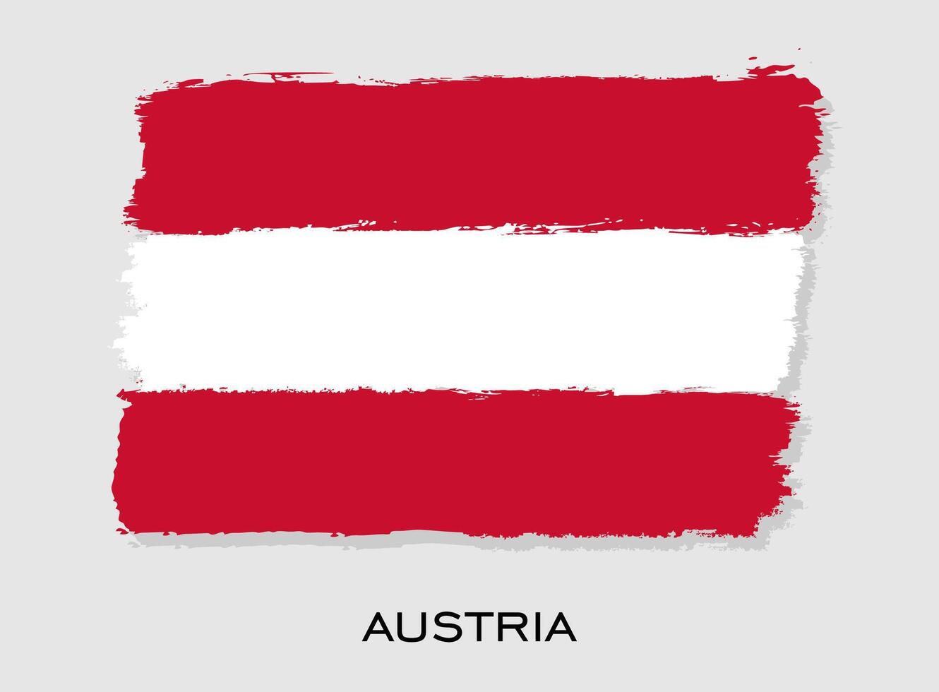 Oostenrijk vlag borstel beroerte ontwerp. nationaal vlag van Oostenrijk vector