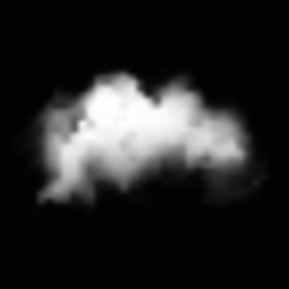 een wolk in de lucht zwart achtergrond vector