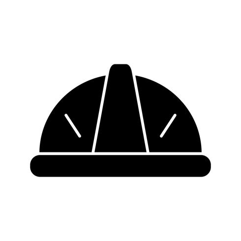Helm Glyph zwart pictogram vector