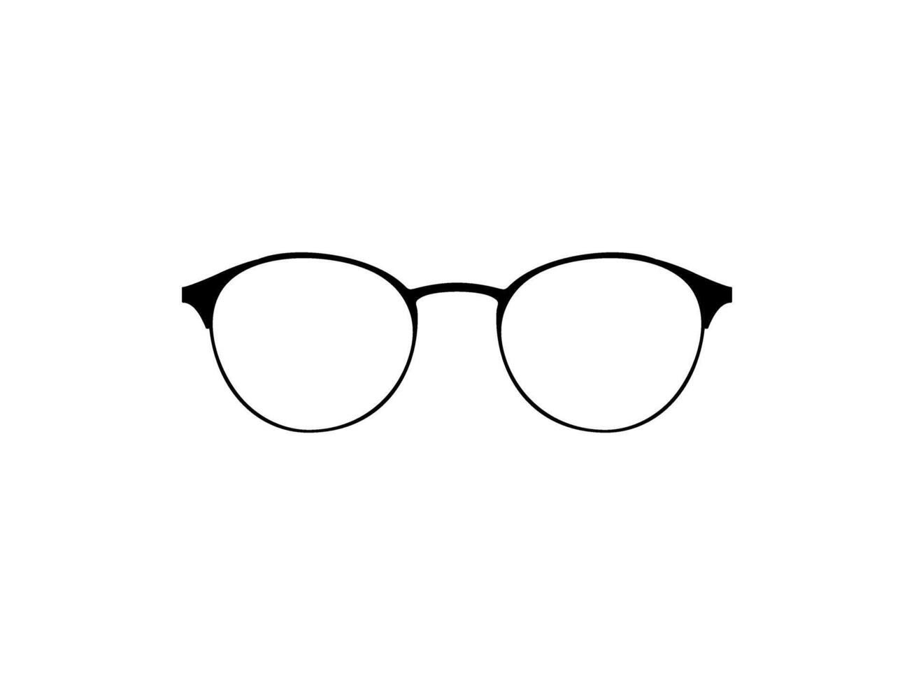 oog bril silhouet, voorkant visie, vlak stijl, kan gebruik voor pictogram, logo gram, appjes, kunst illustratie, sjabloon voor avatar profiel afbeelding, website, of grafisch ontwerp element. vector illustratie