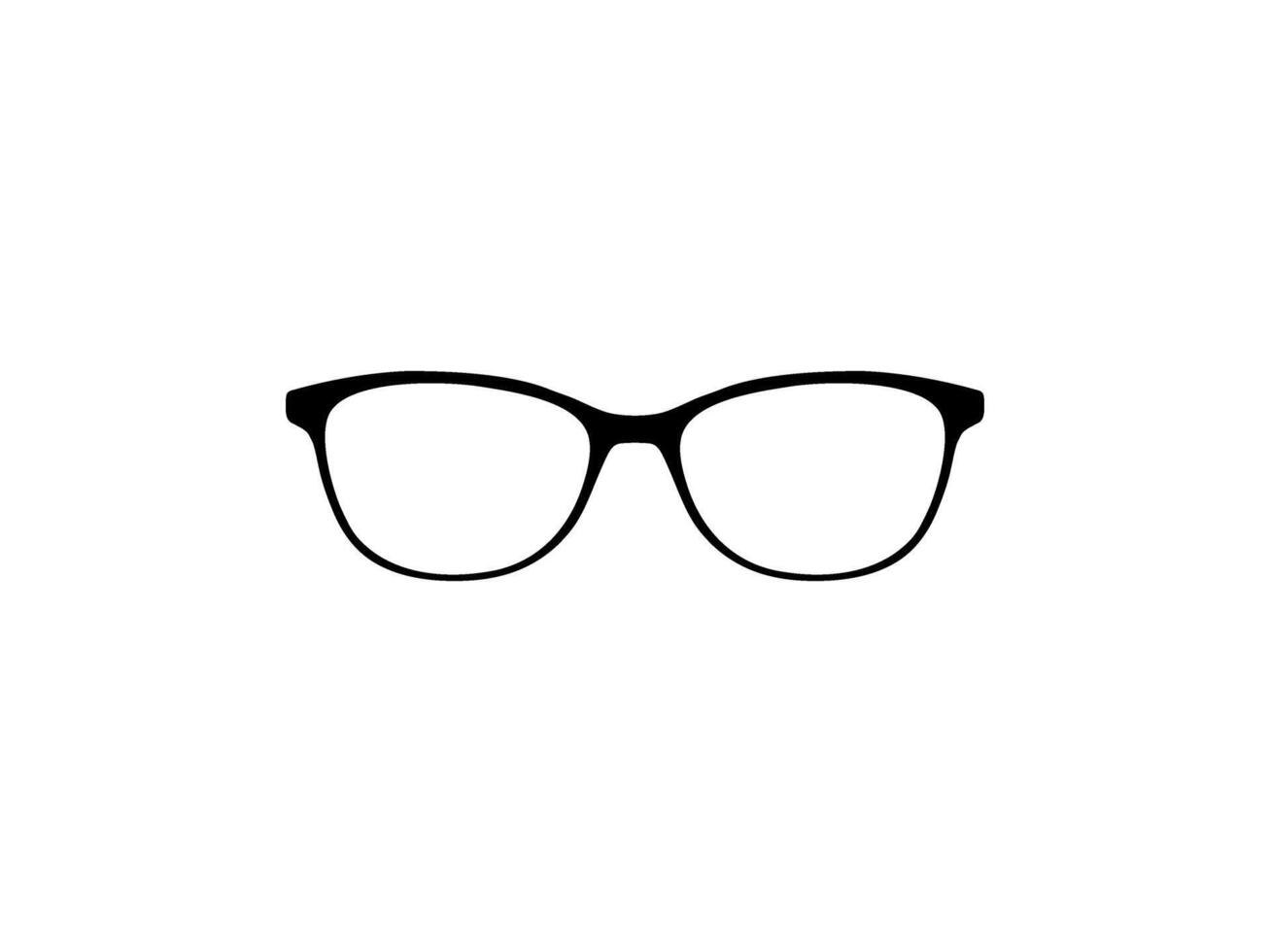oog bril silhouet, voorkant visie, vlak stijl, kan gebruik voor pictogram, logo gram, appjes, kunst illustratie, sjabloon voor avatar profiel afbeelding, website, of grafisch ontwerp element. vector illustratie