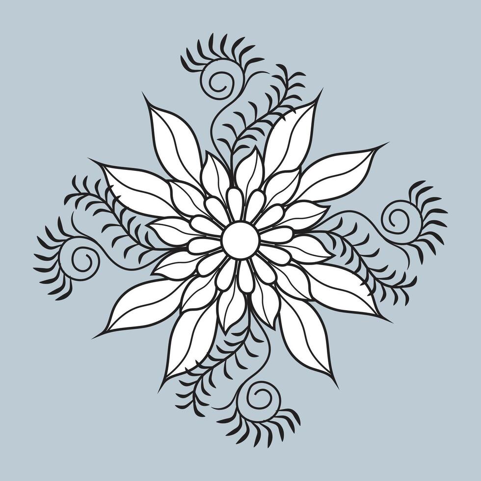 uniek standaard- luxe bloem bloemen vector eps mandala voor vrij downloaden