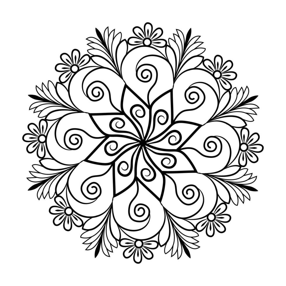 gemakkelijk cirkel mandala uniek bloem bloemen vector eps mandala patronen voor vrij downloaden