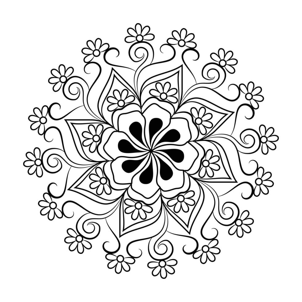 gemakkelijk cirkel mandala uniek bloem bloemen vector eps mandala patronen voor vrij downloaden