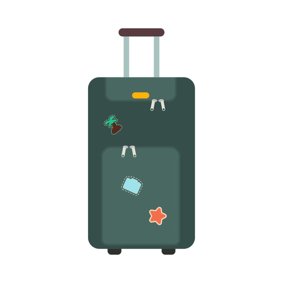 pictogrammen bagage. vlak stijl zomer reizen koffer. koffers en rugzakken. vector illustratie vakantie.