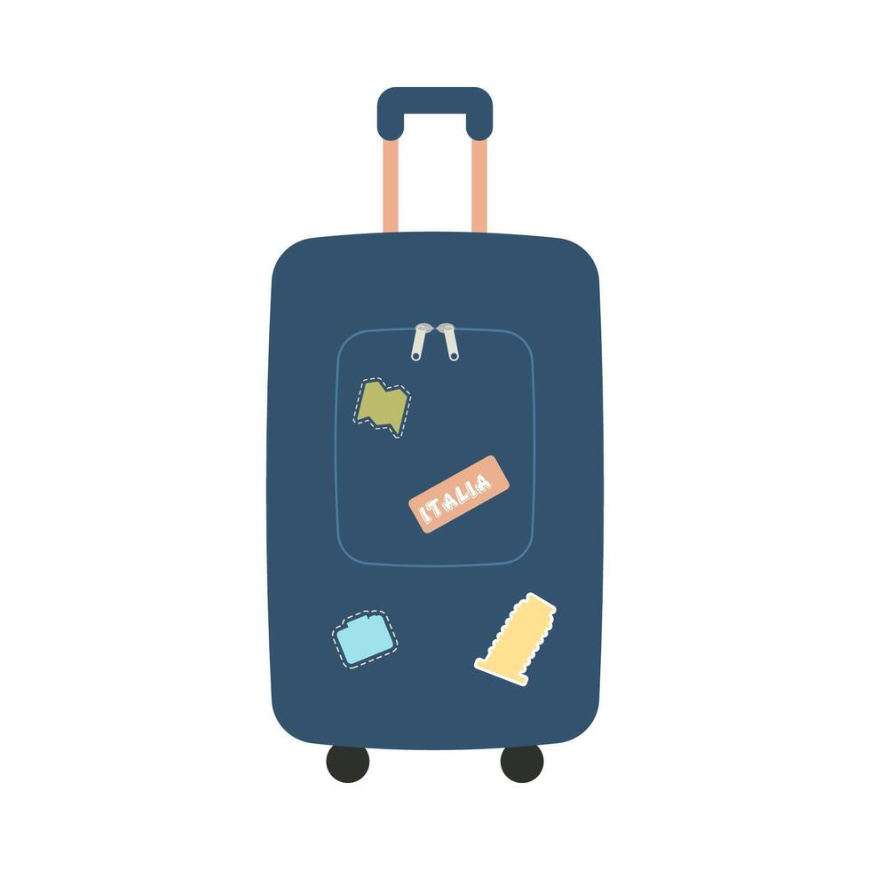 pictogrammen bagage. vlak stijl zomer reizen koffer. koffers en rugzakken. vector illustratie vakantie.