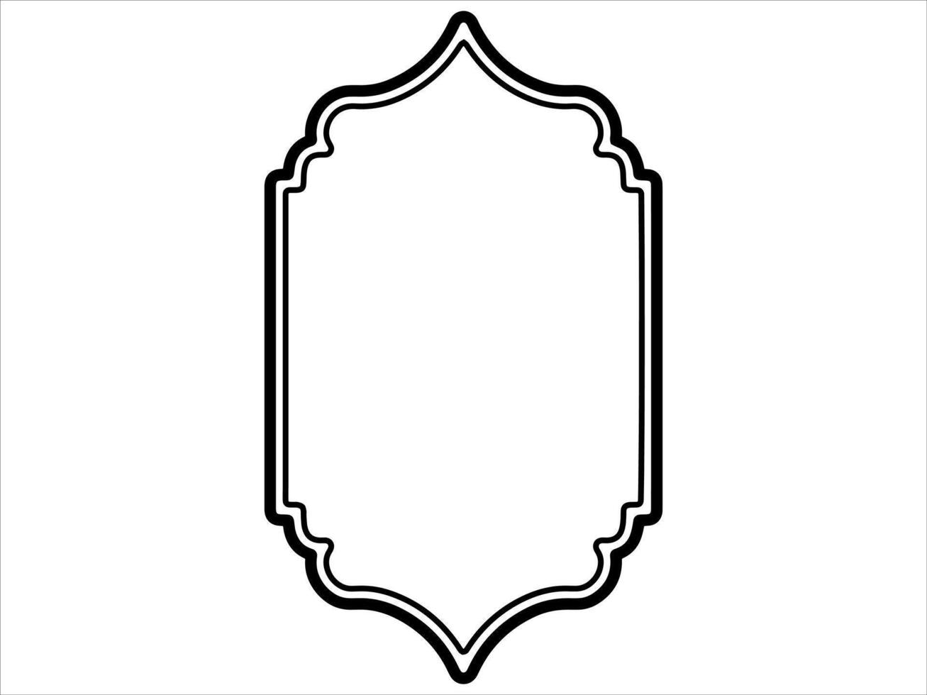 Islamitisch kader lijn kunst illustratie vector