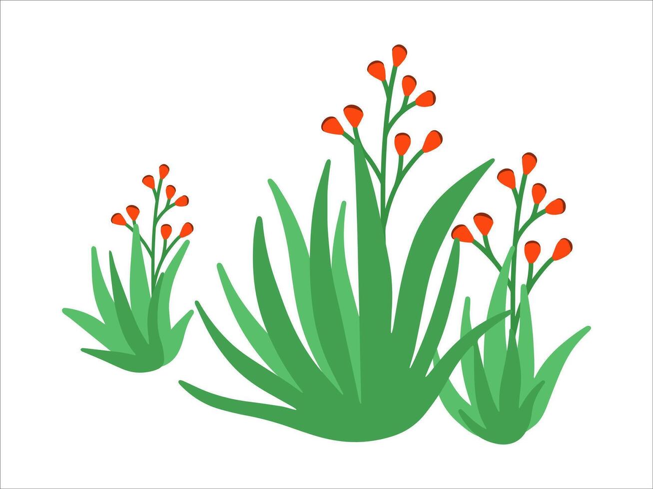 gras met bloemen achtergrond illustratie vector