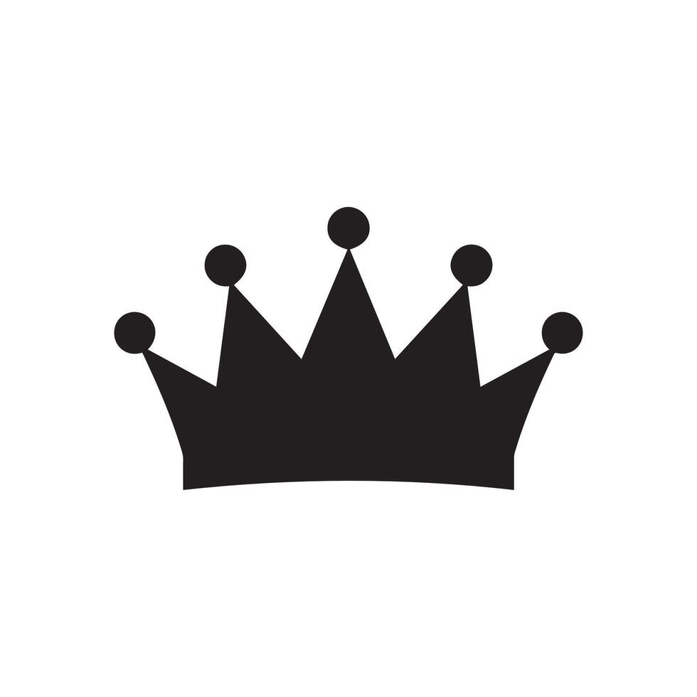 kroon icoon over- wit achtergrond, silhouet stijl concept. vector illustratie