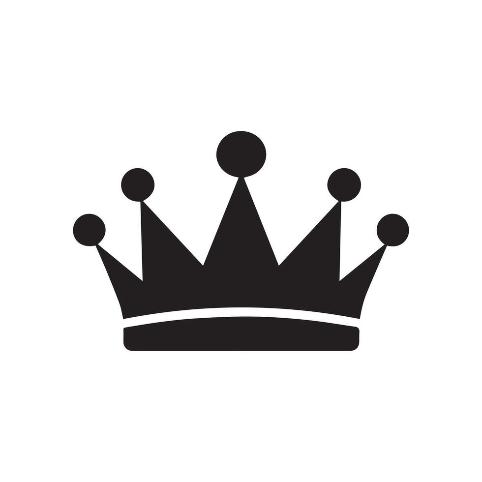 kroon icoon over- wit achtergrond, silhouet stijl concept. vector illustratie