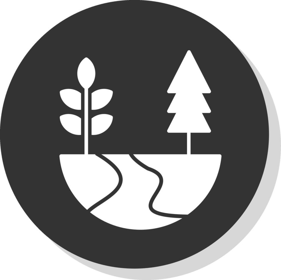 natuur glyph grijs cirkel icoon vector