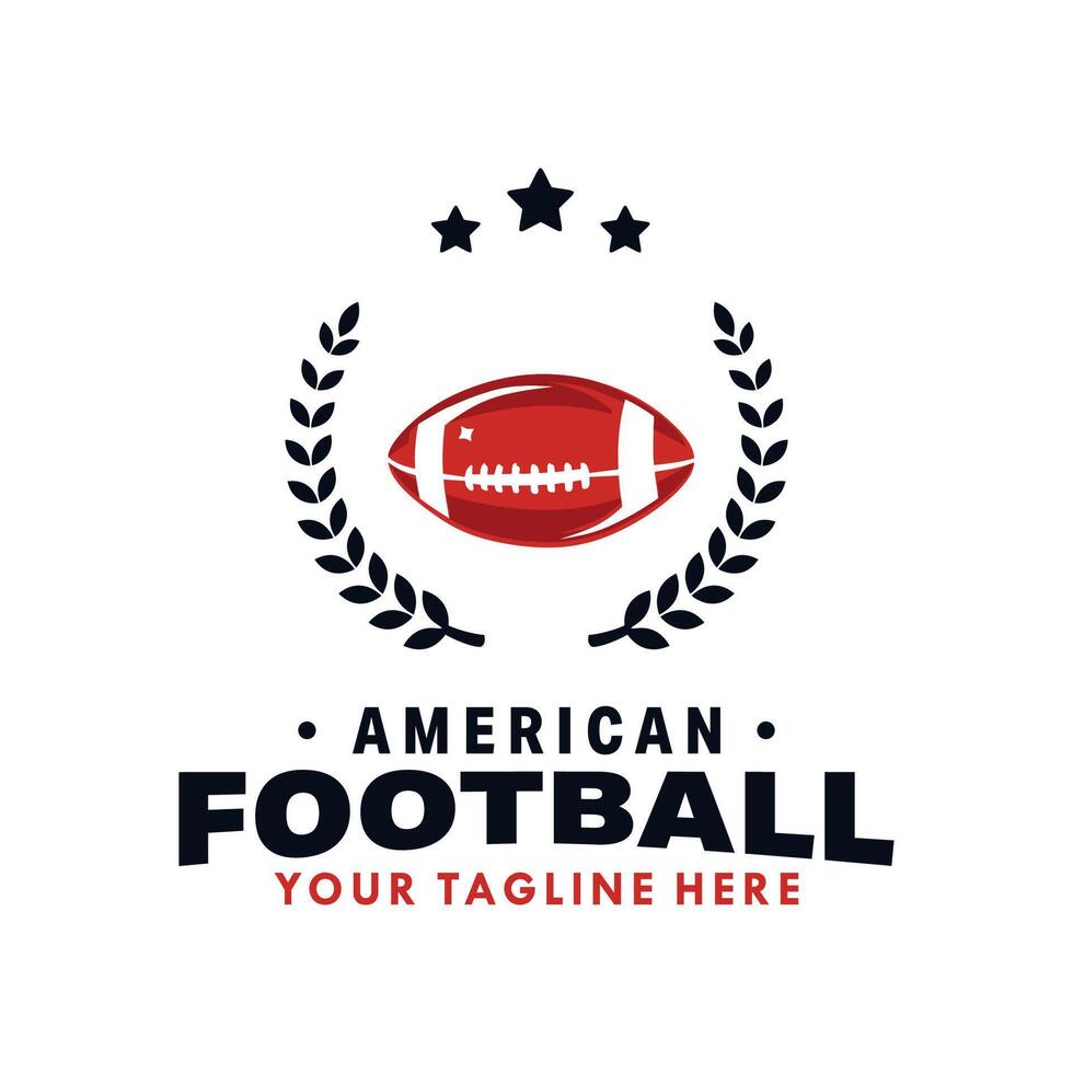 Amerikaans Amerikaans voetbal logo ontwerp. Amerikaans Amerikaans voetbal embleem en ontwerp insigne vector