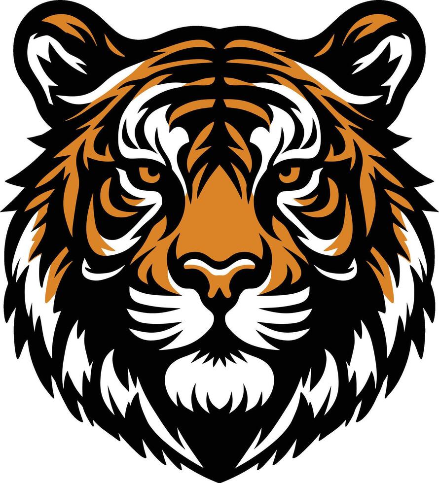 tijger hoofd tattoo illustratie vector