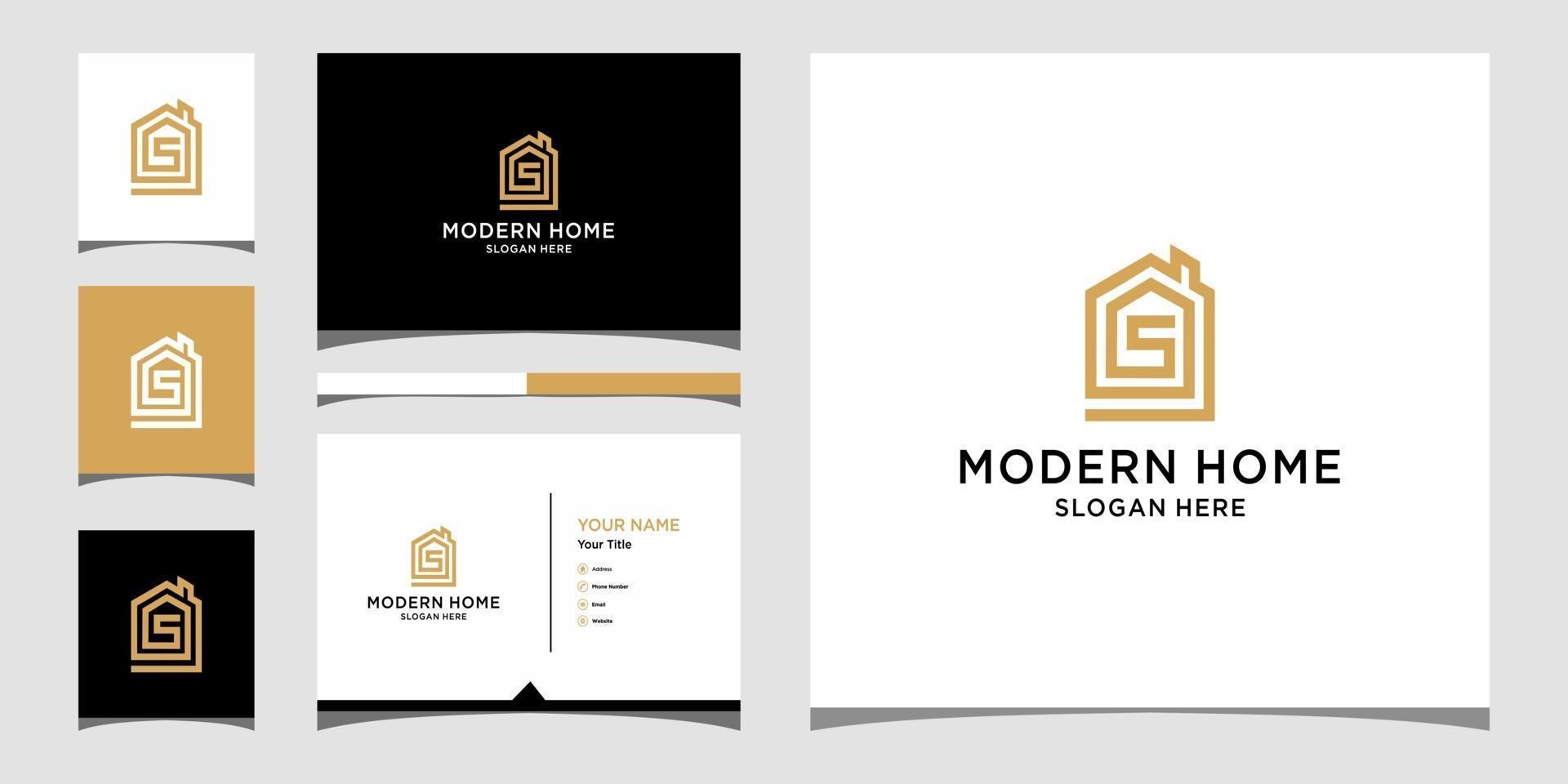 s huis logo ontwerp vector