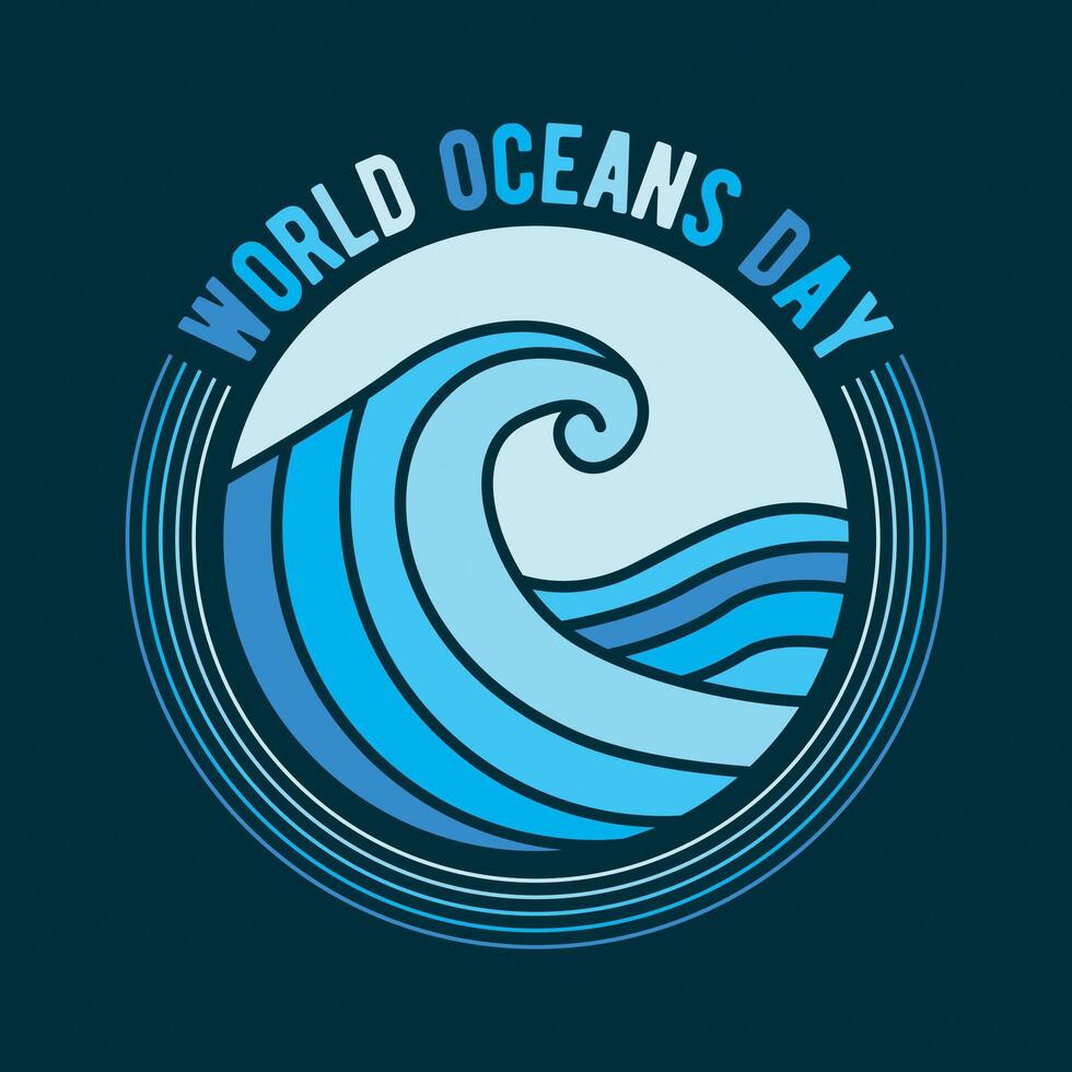 wereld oceanen dag, vector illustratie ontwerp