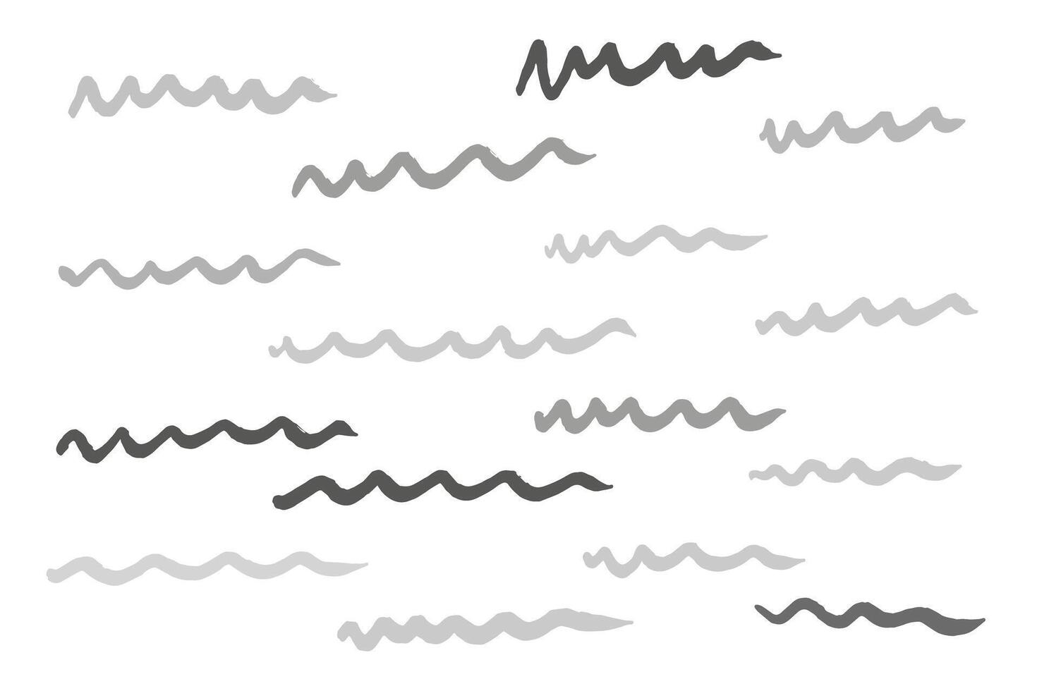 monochroom golvend lijnen abstract patroon vector