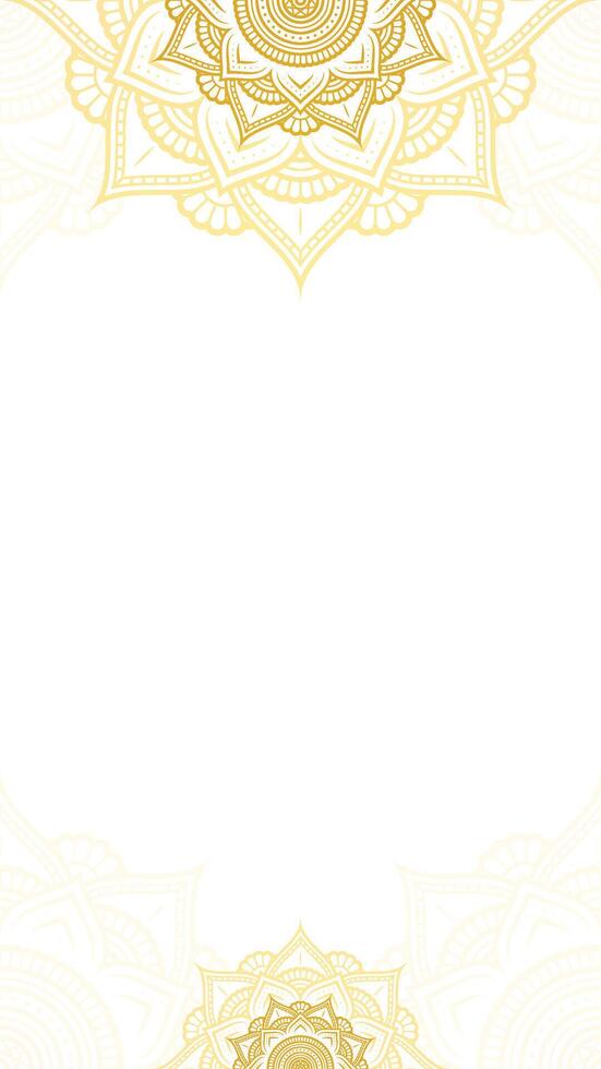 wit symfonie blanco verticaal vector achtergrond met ingewikkeld gouden lotus mandala versieringen