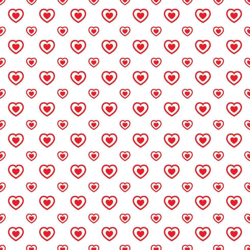 vector illustratie van dubbele rood hart naadloos patroon ontwerp