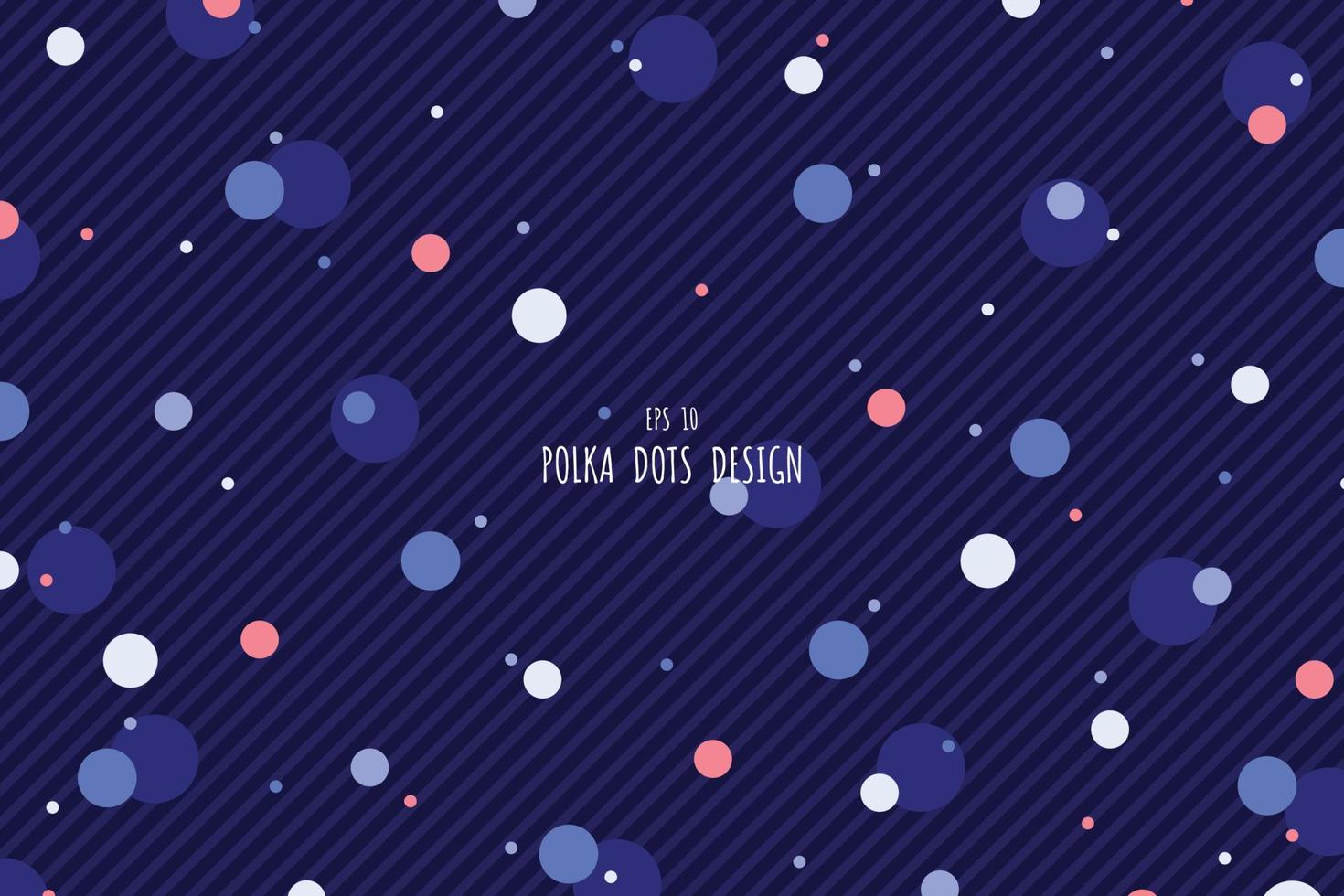 abstracte naadloze stijl van polka dot blauw thema mode cirkel sjabloon. ontwerp van meerdere kleuren ronde elementen poster achtergrond. illustratie vector eps10