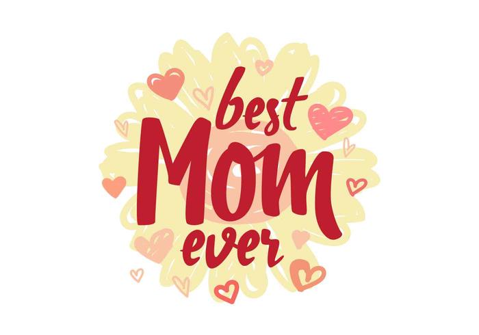 Mom handgemaakte belettering vector