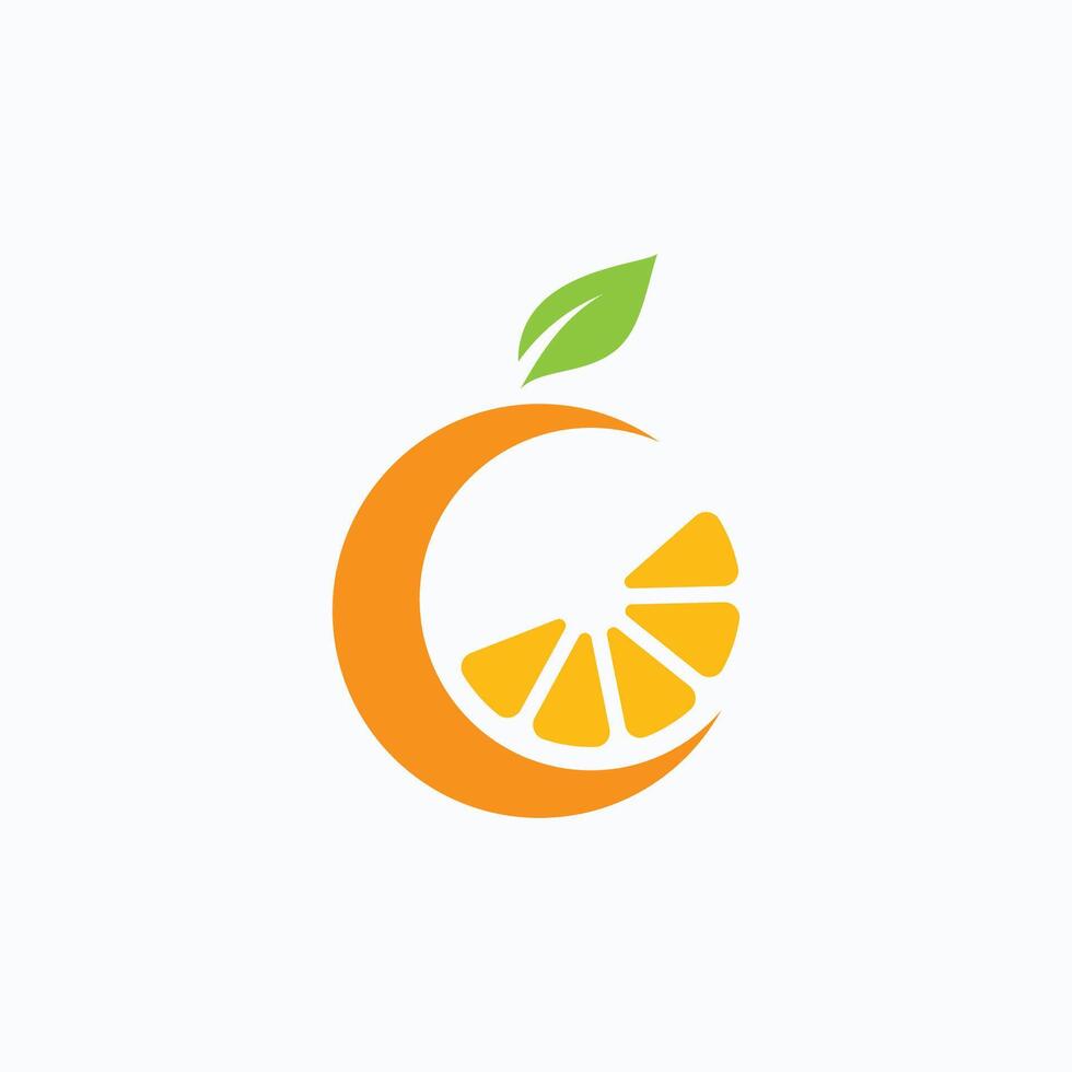 oranje logo ontwerp symbool. vector illustratie