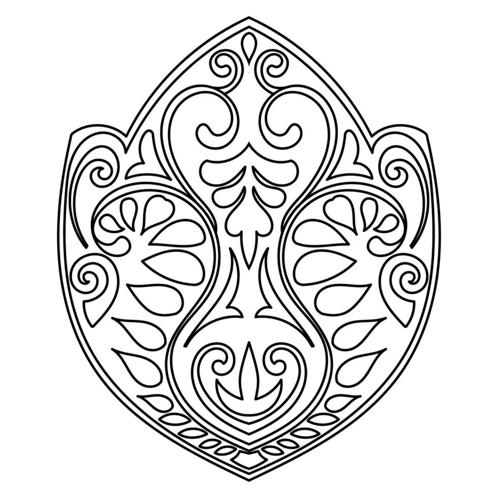 tapijt componenten. zwart strepen. tapijt oosters ornament met bloemen motieven. Indisch ontwerp element voor henna- tatoeëren, volwassen kleur boek, groet kaart, bruiloft uitnodiging of spa schoonheid folder. vector