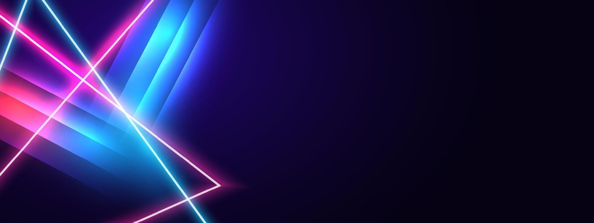 abstract futuristische achtergrond met gloeiend neon licht effect vector