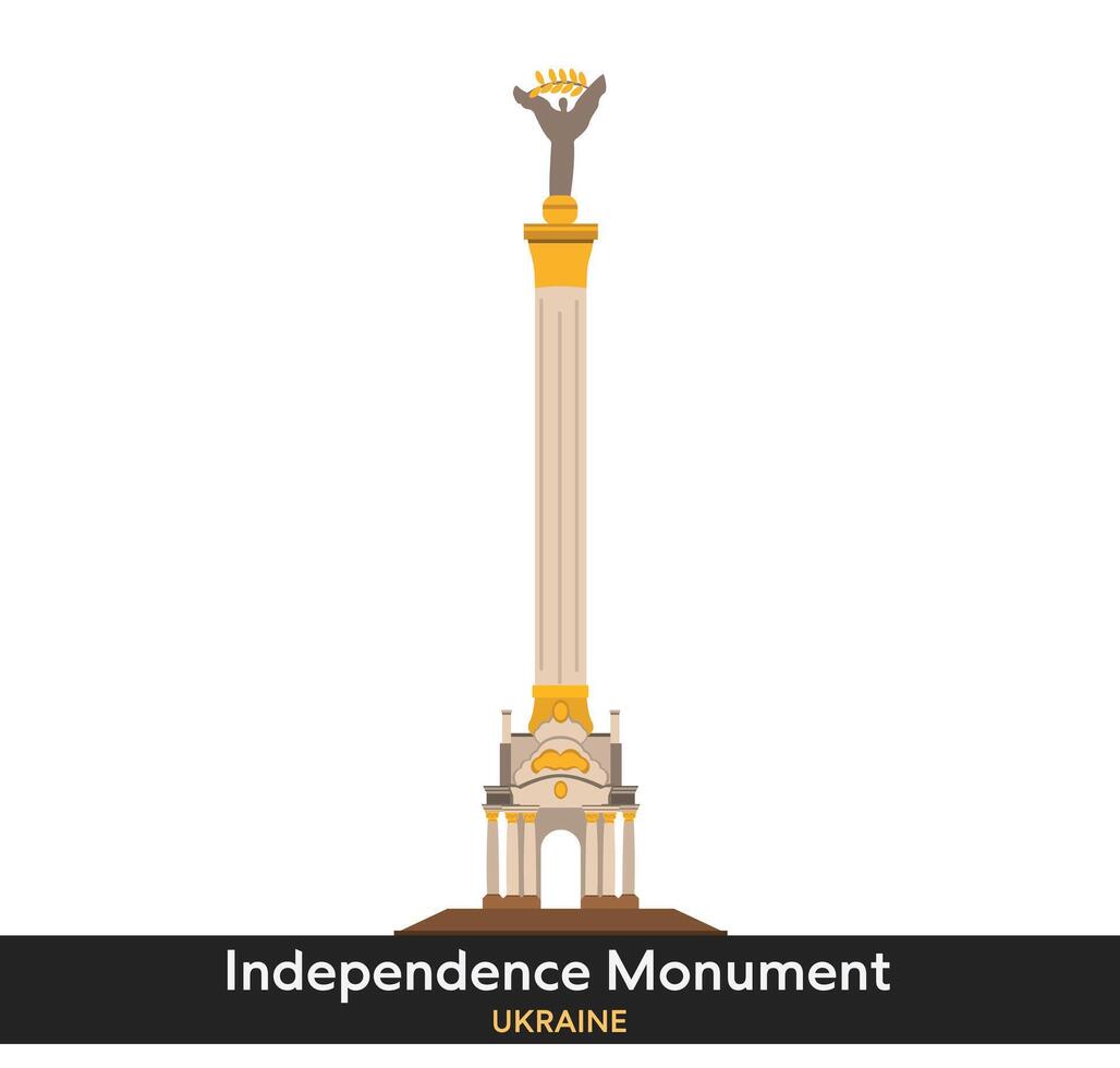 onafhankelijkheid monument in kiev, Oekraïne. illustratie vector