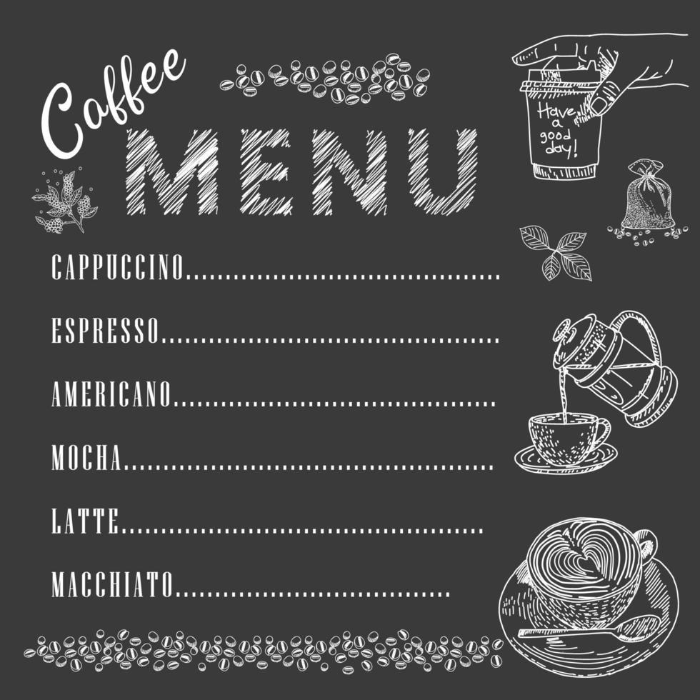 restaurant café menu, sjabloonontwerp. vector