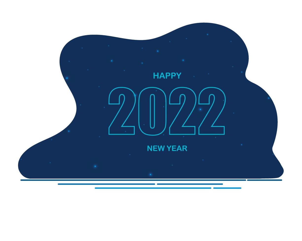 gelukkig nieuwjaar 2022 flat vector