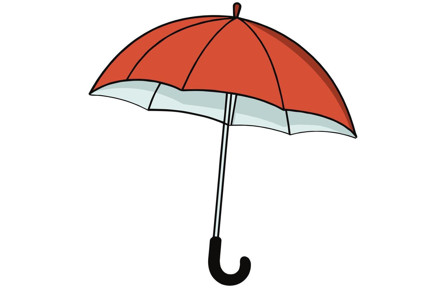 paraplu vlak illustratie, tekenfilm paraplu icoon, kleurrijk Open paraplu . vector