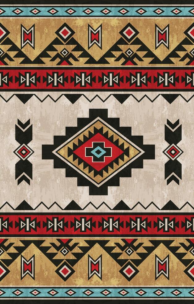 inheems Amerikaans Indisch ornament patroon meetkundig etnisch textiel structuur tribal aztec patroon Navajo Mexicaans kleding stof naadloos decoratie mode vector